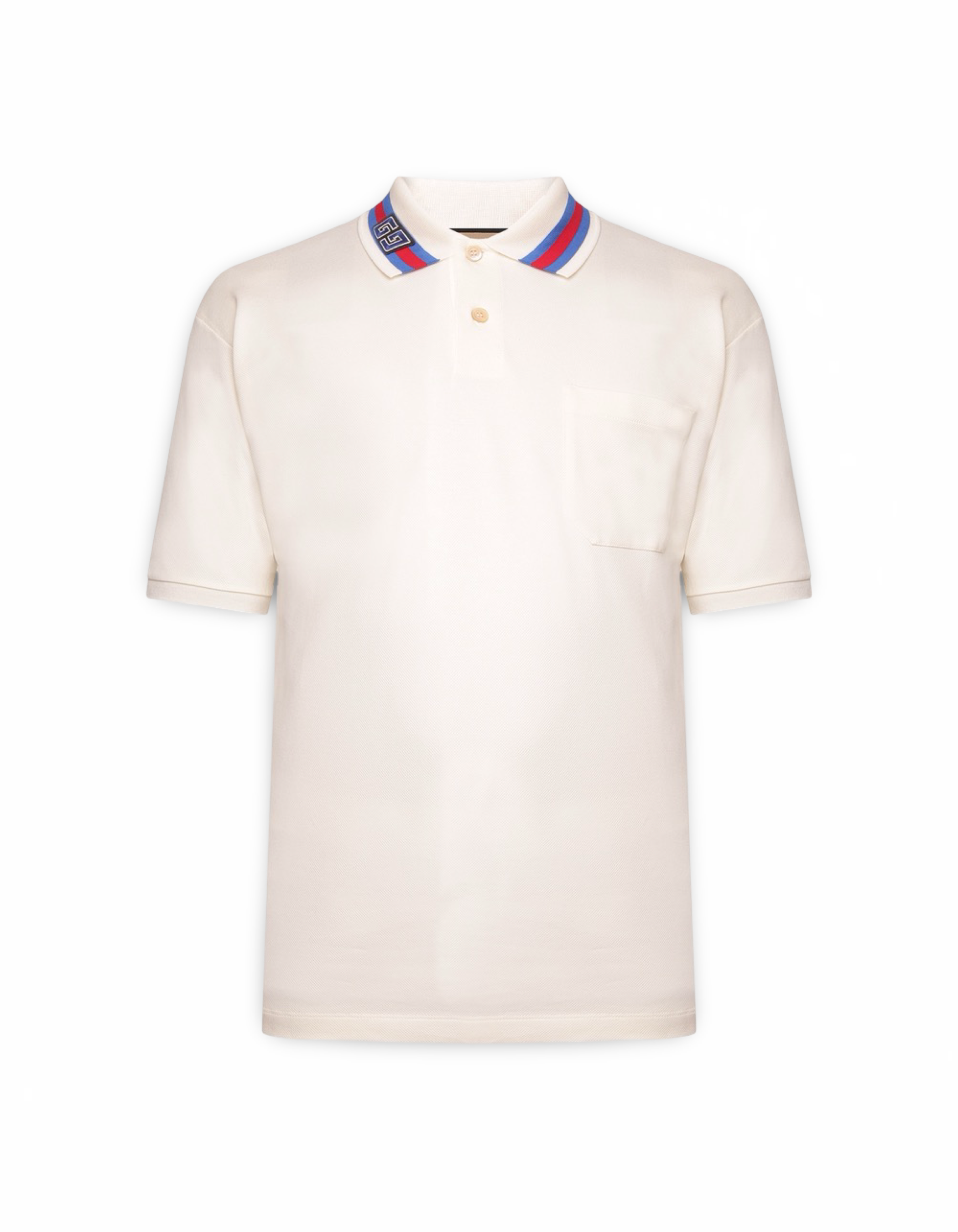 Gucci GG Logo Polo Shirt White