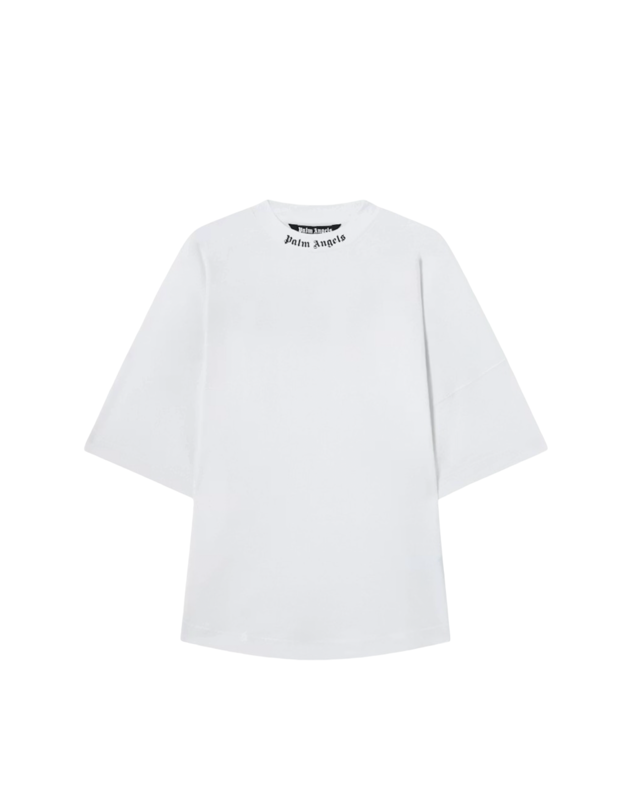Palm Angels Allover Logo Tee White Fuchsia