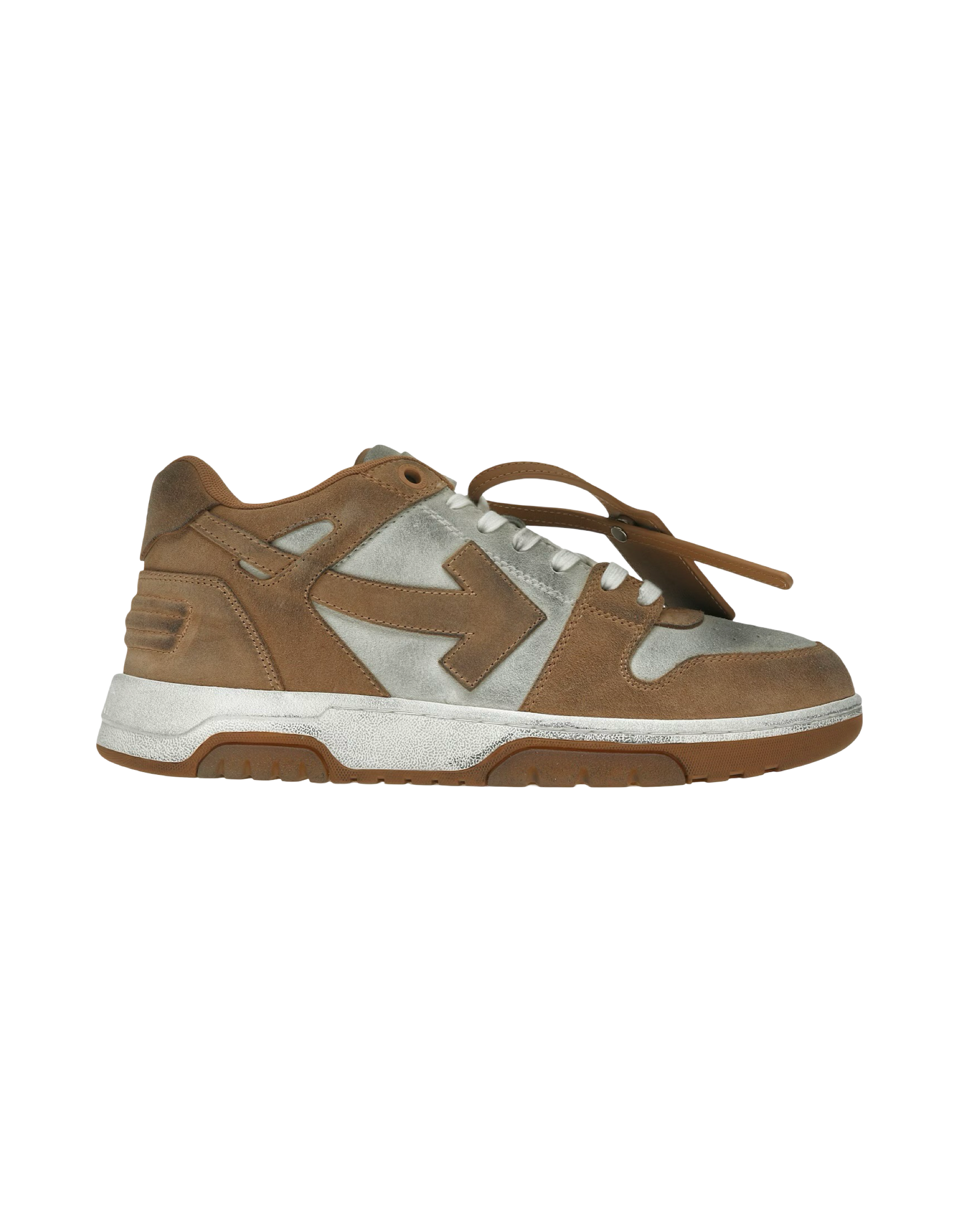 Off-White Out Of Office Vintaged Brown Suede Sneakers