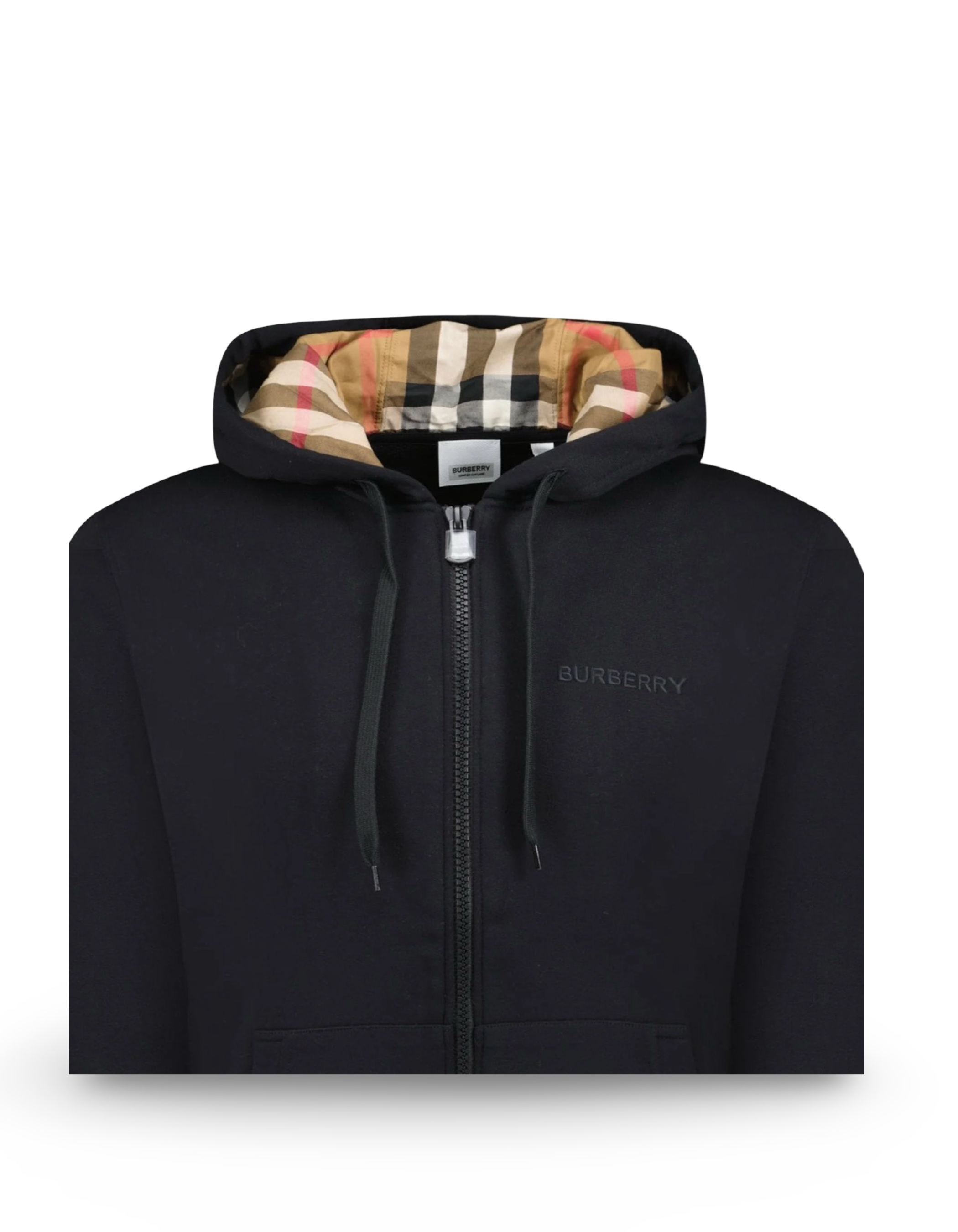 Burberry Hove Zip Hoodie Checkered Black