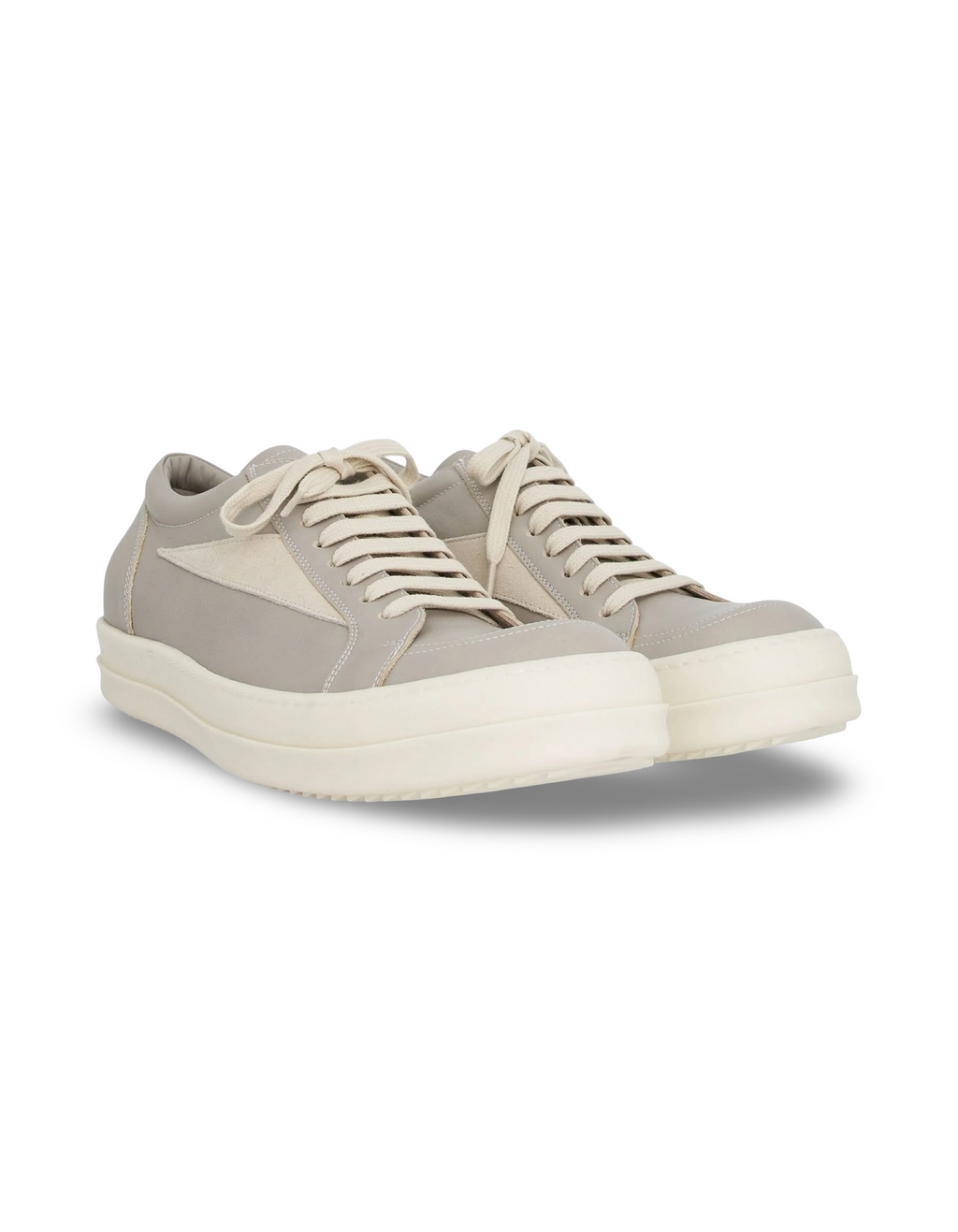 Rick Owen’s Lido Vintage Pearl Milk Sneakers Low