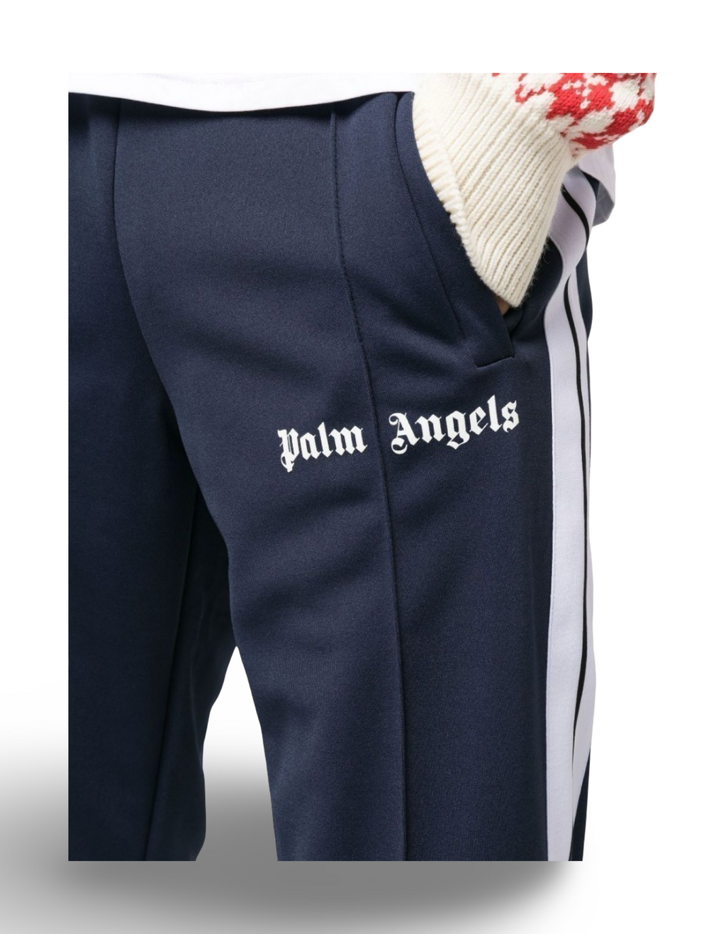 Palm Angels Logo Blue Track Pants