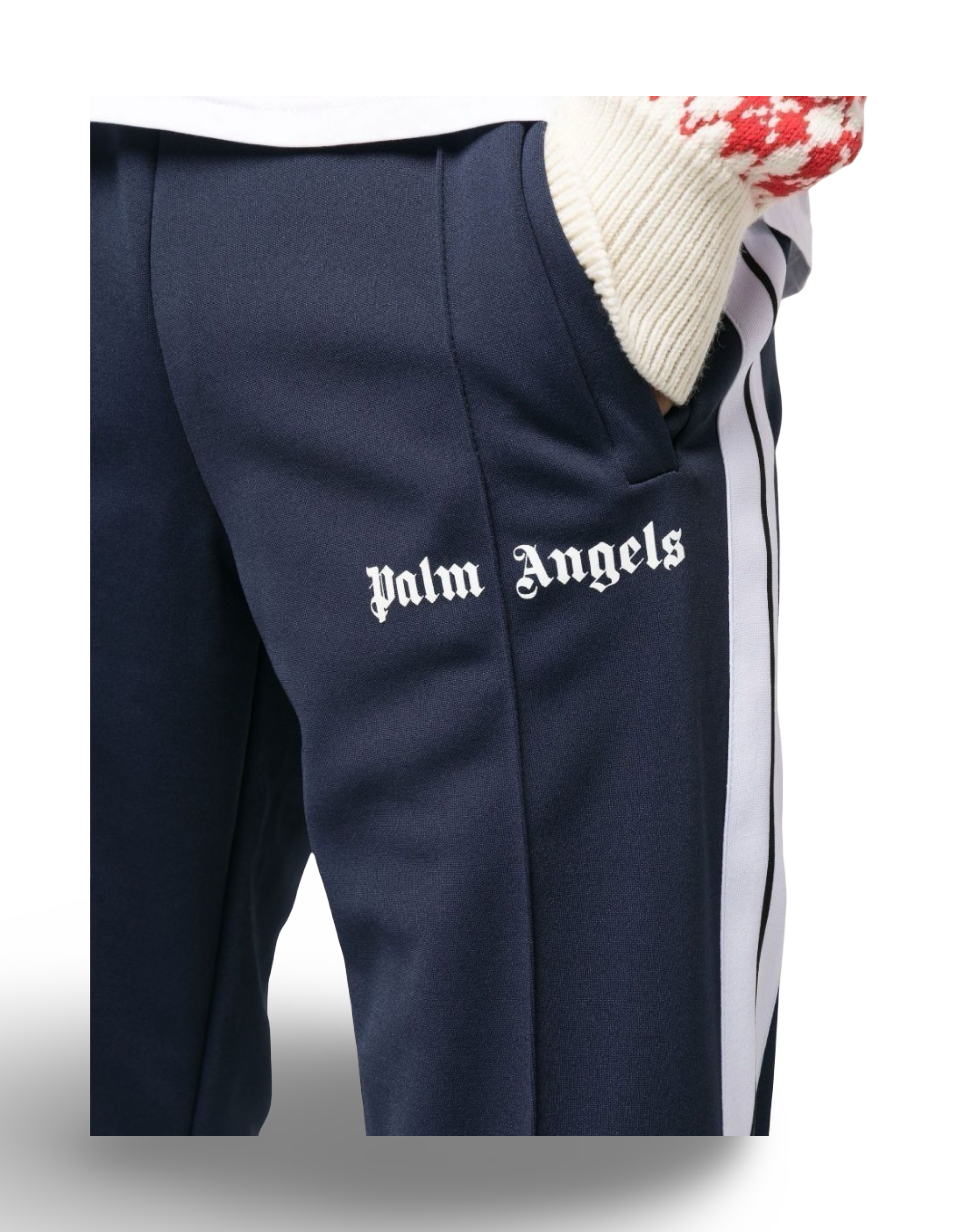 Palm Angels Logo Blue Track Pants
