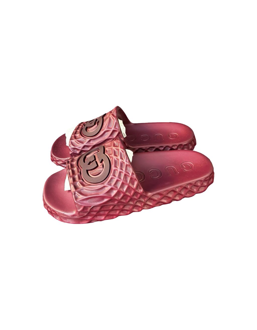 Gucci Ripple GG Burgundy Slides