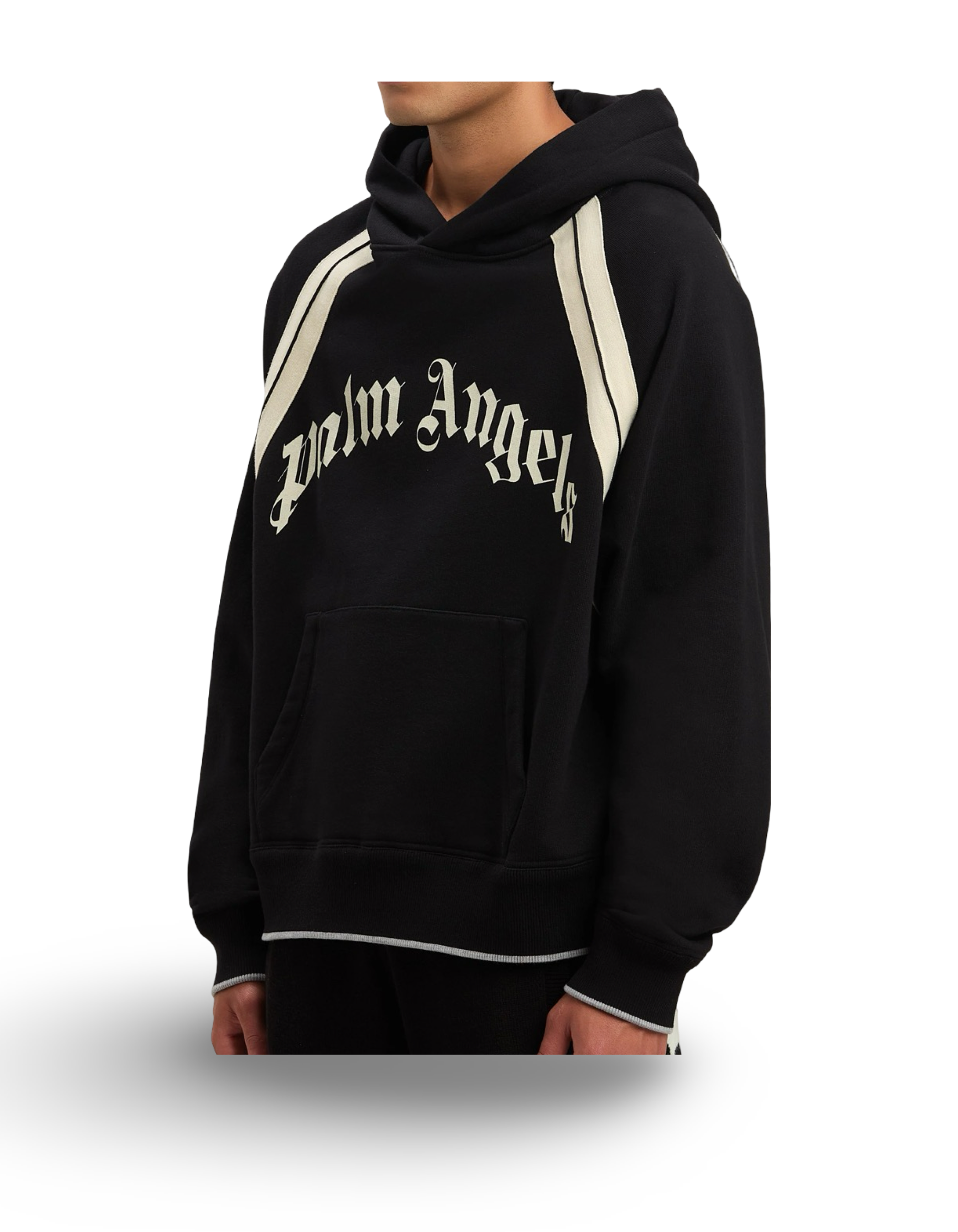 Palm Angels Track Logo Striped Hoodie