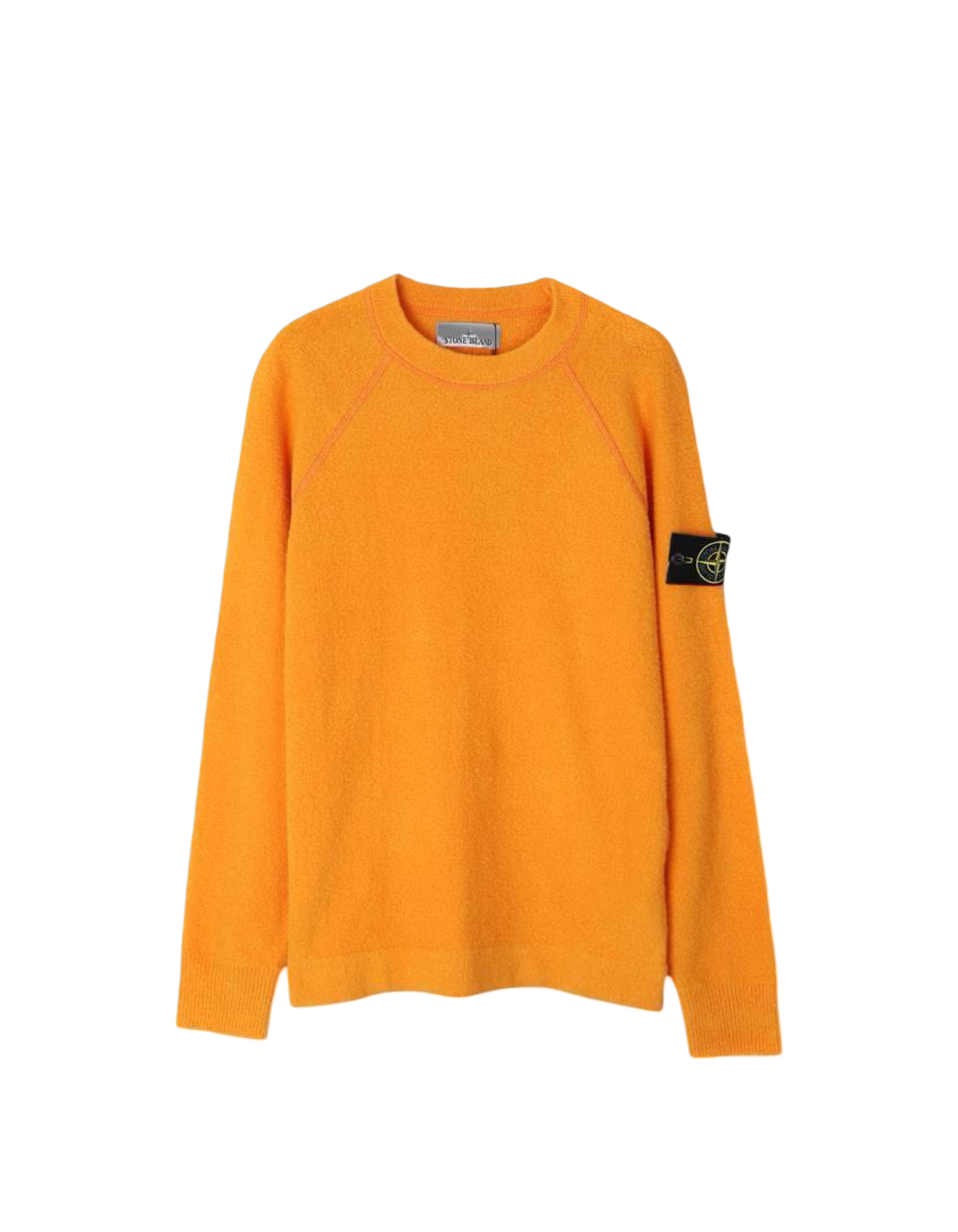 Stone Island Orange Wool Garment Sweater