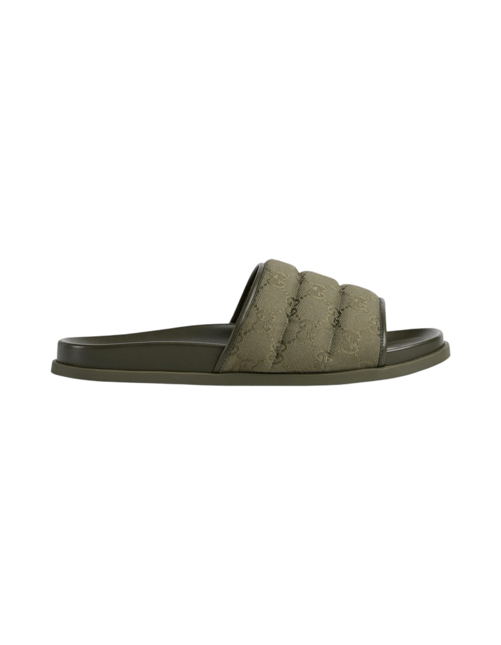 Gucci Canvas Monogram Green Sandals