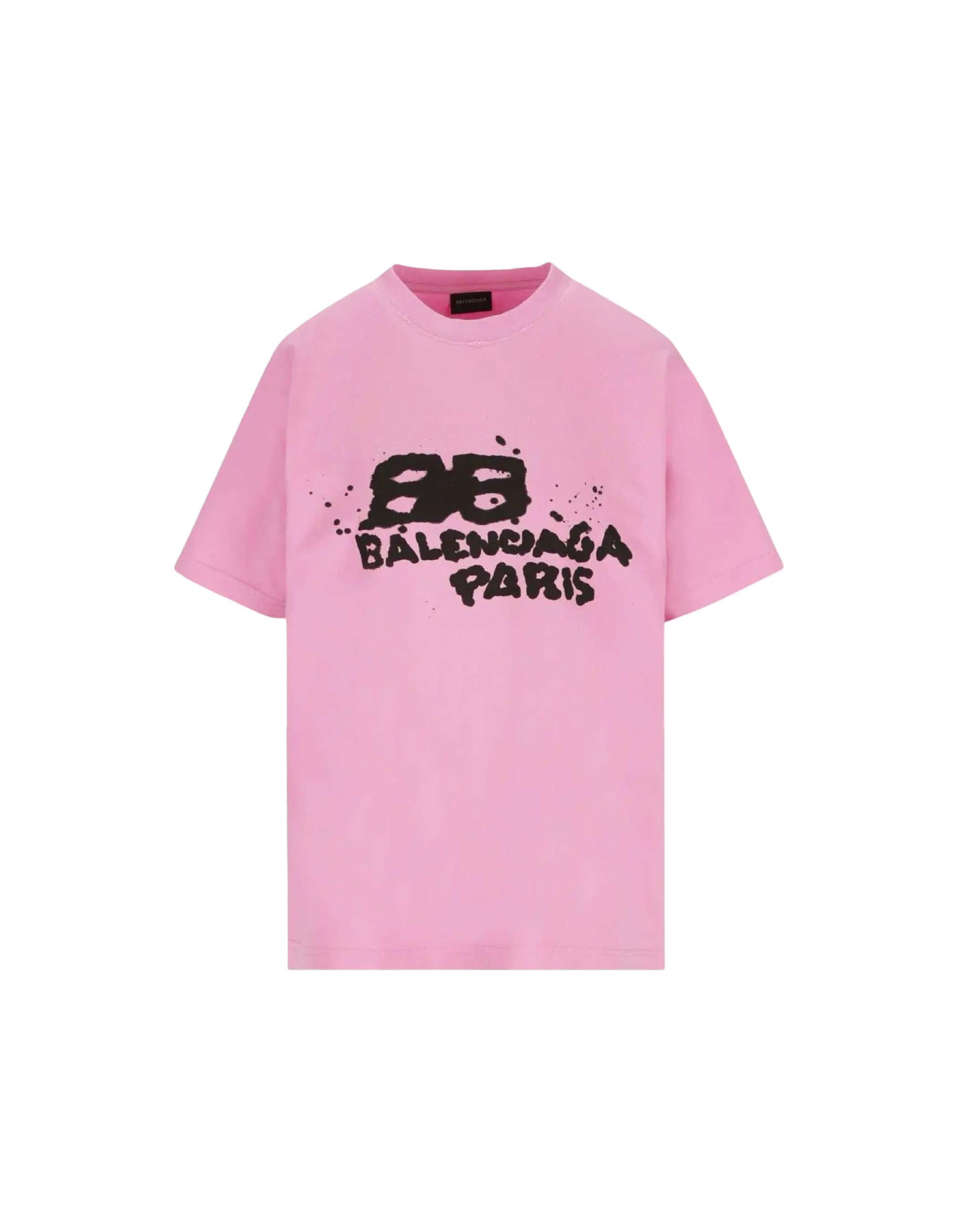 Balenciaga BB Spray Logo Pink Tee