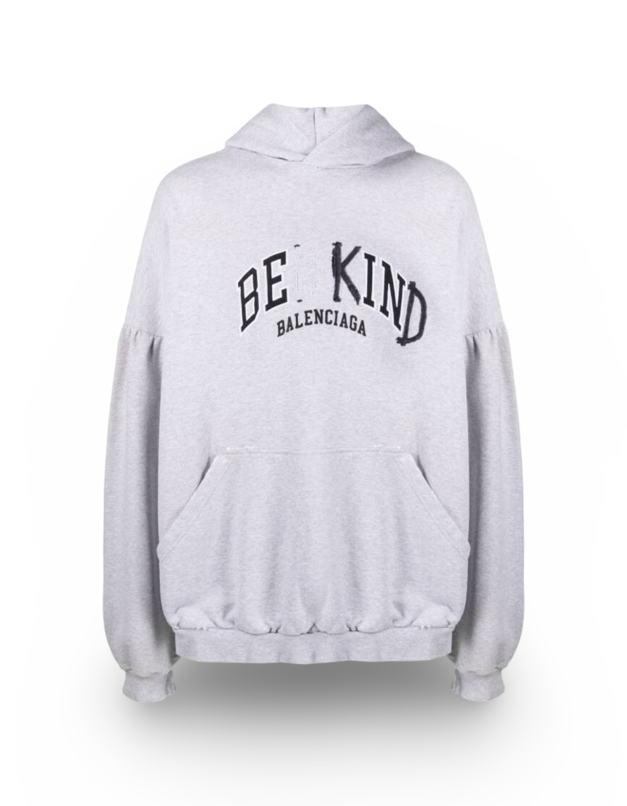 Balenciaga “Be Kind” Logo Hoodie Grey