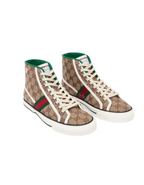 Gucci Tennis 1977 High Beige Monogram Sneakers