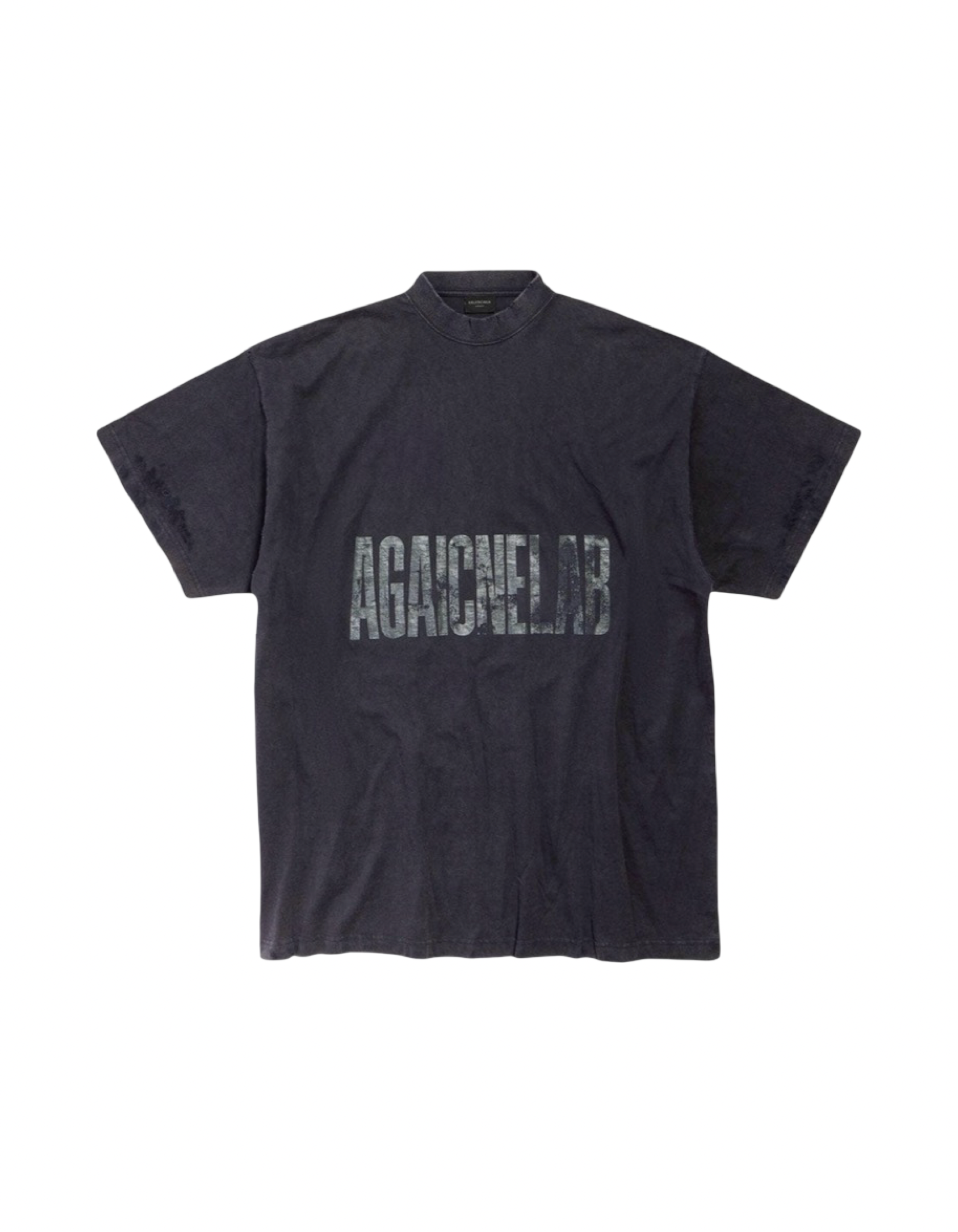 Balenciaga Reversible Logo Black Oversized Tee