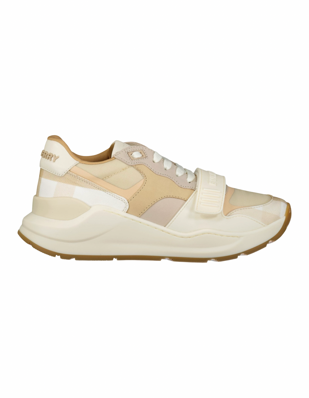 Burberry Ramsey Beige Checkered Sneakers