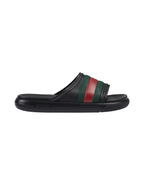 Gucci Web Rubber Black Slides