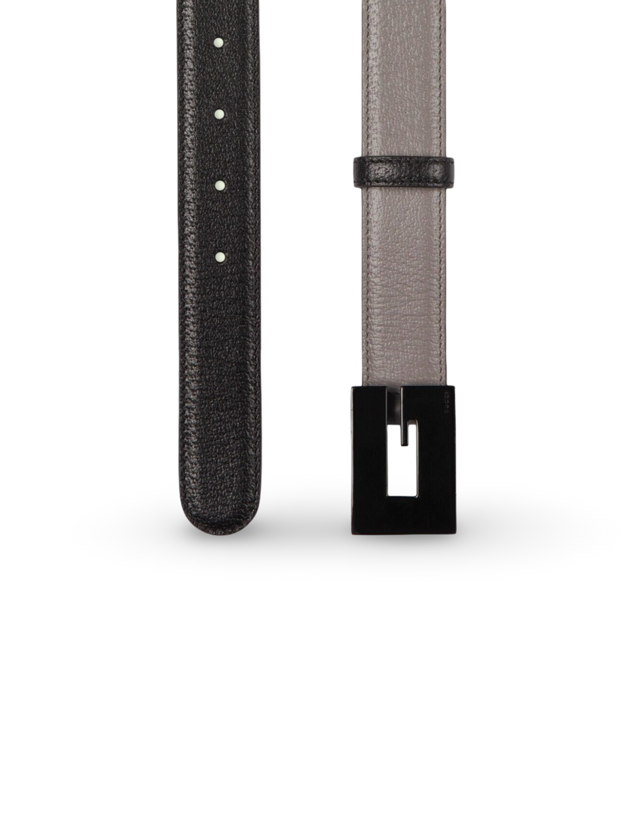 Gucci Silver/Black G Buckle Belt