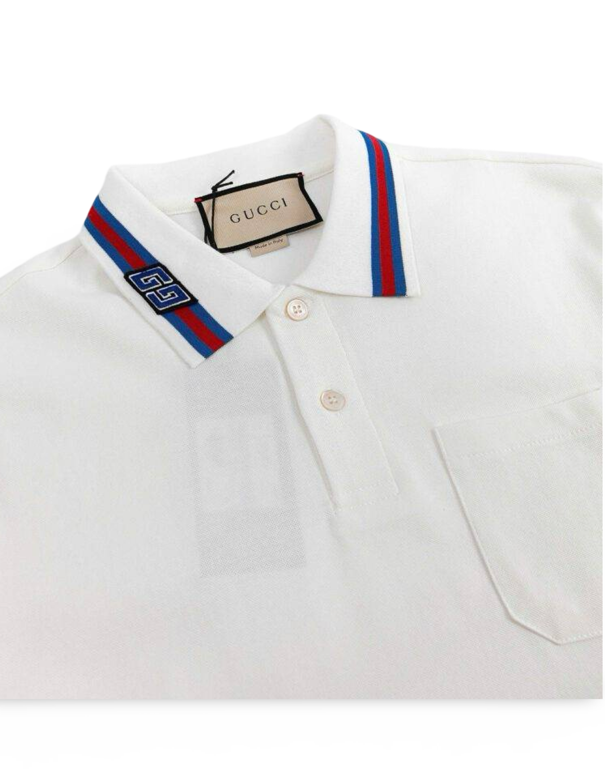Gucci GG Logo Polo Shirt White