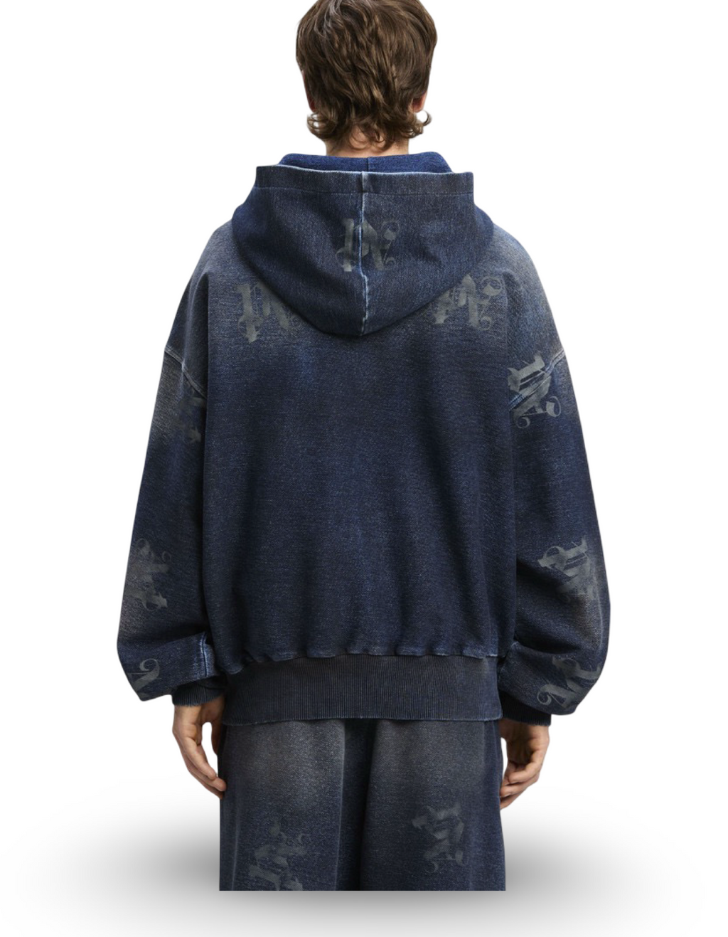 Palm Angels Statement Monogram Zip Hoodie