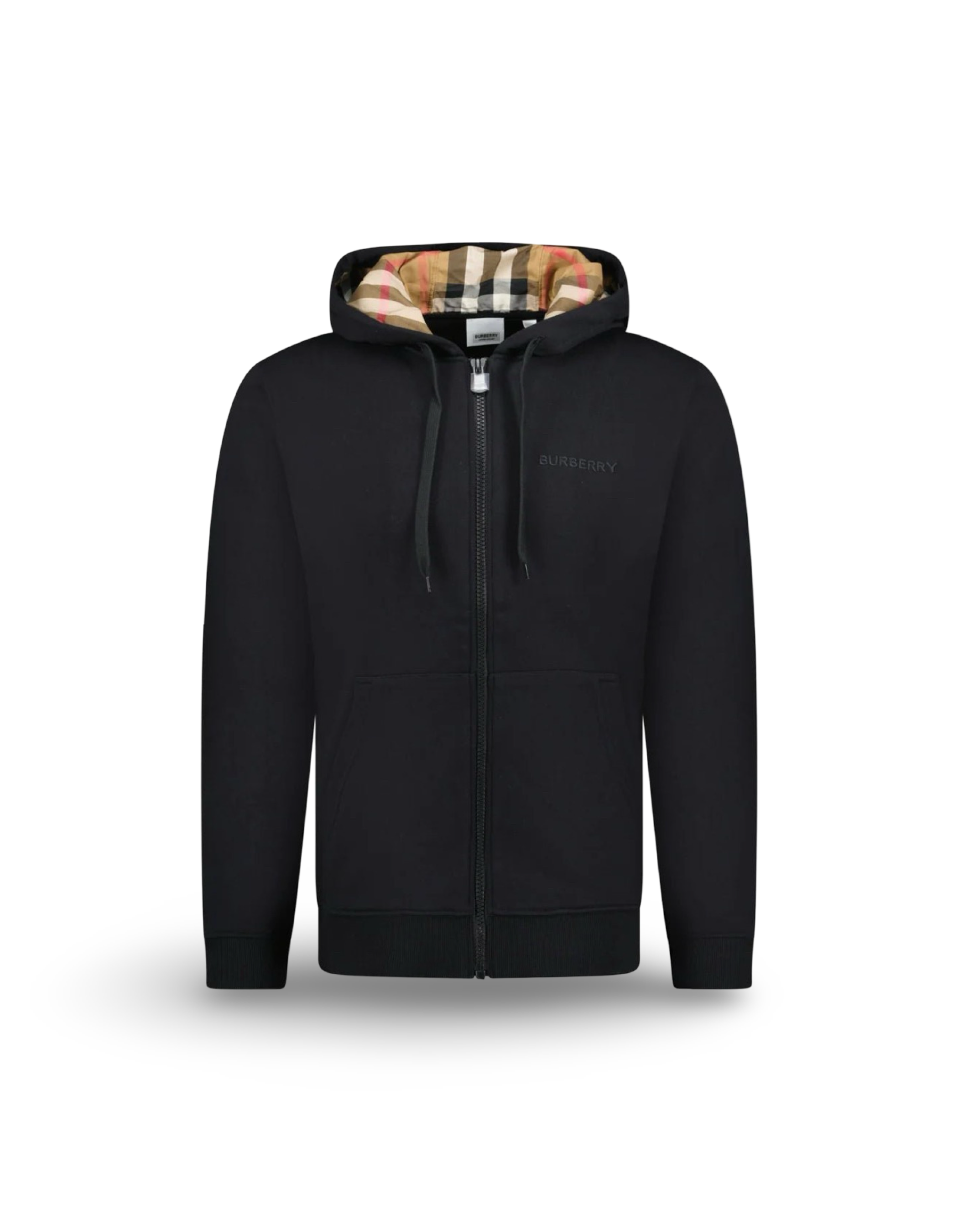 Burberry Hove Zip Hoodie Checkered Black