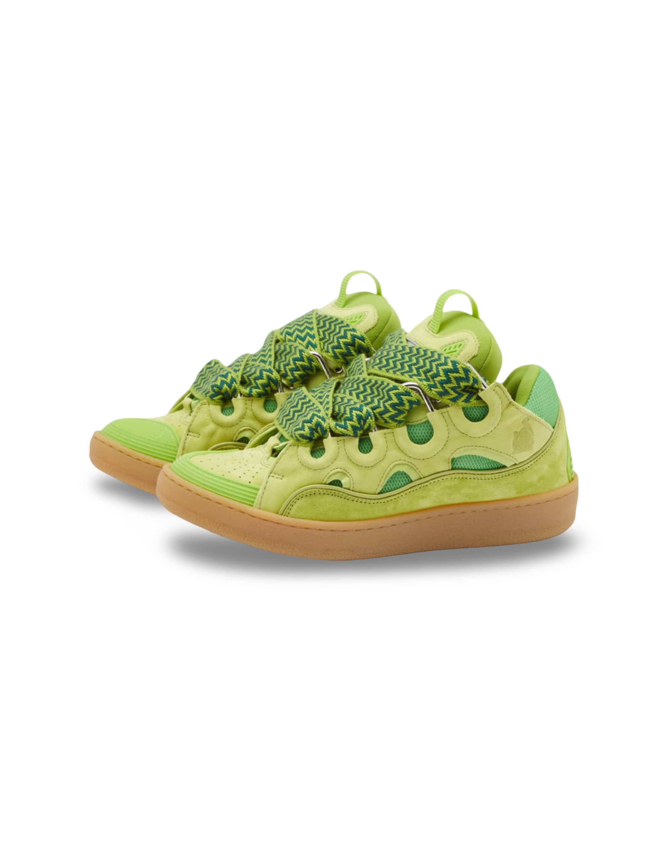Lanvin Curb Fluo Green Low Sneakers