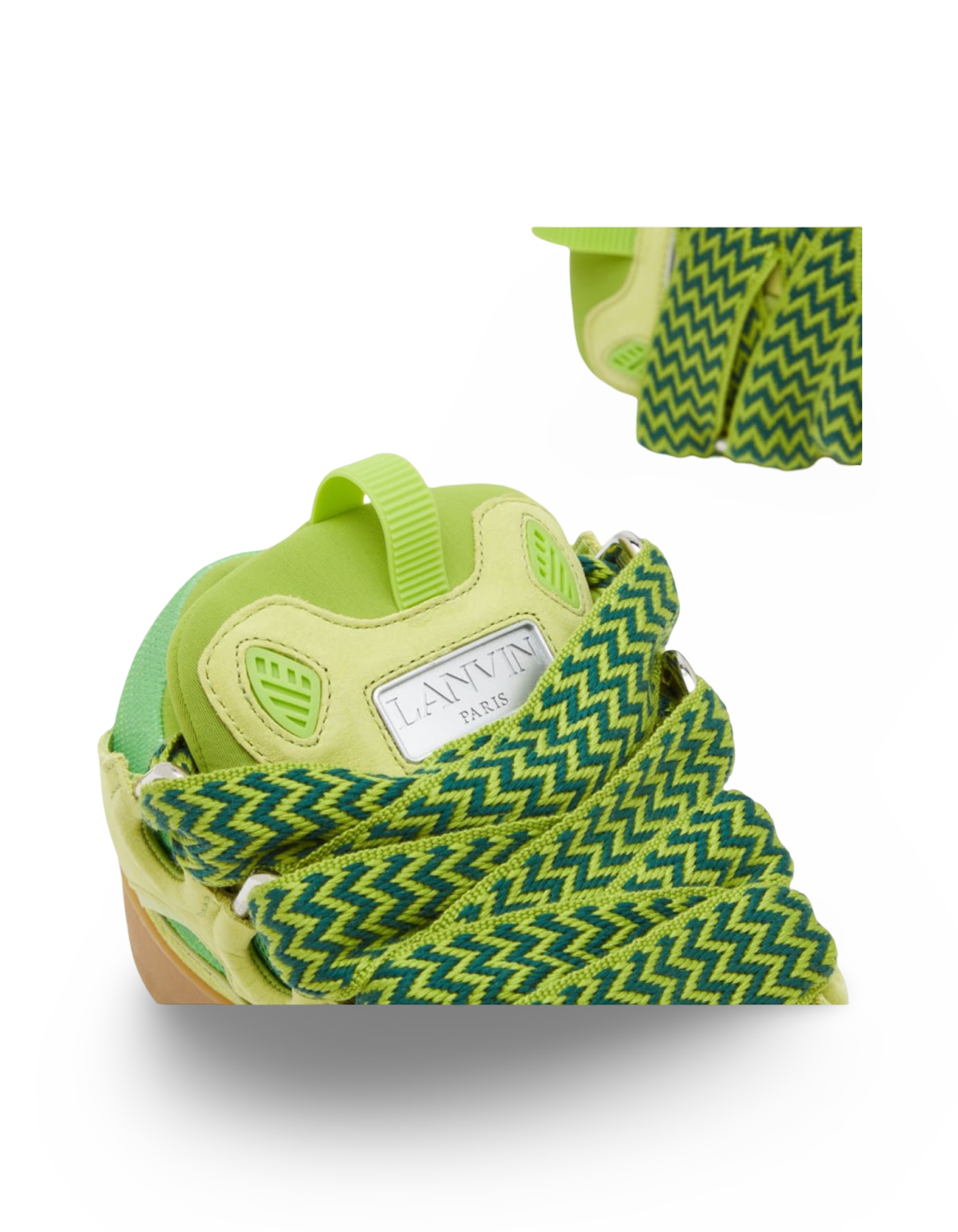Lanvin Curb Fluo Green Low Sneakers