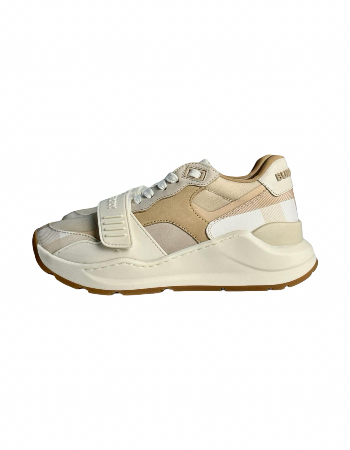 Burberry Ramsey Beige Checkered Sneakers