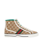 Gucci Tennis 1977 High Beige Monogram Sneakers